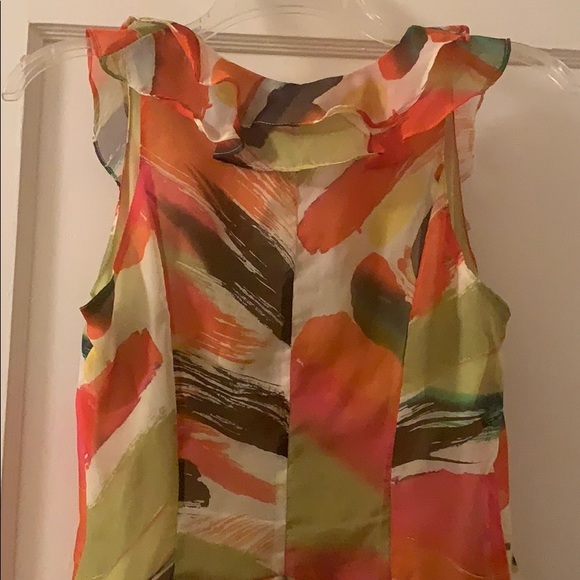 Gauzy Tropical Mini Dress Sz S - Picture 5 of 10